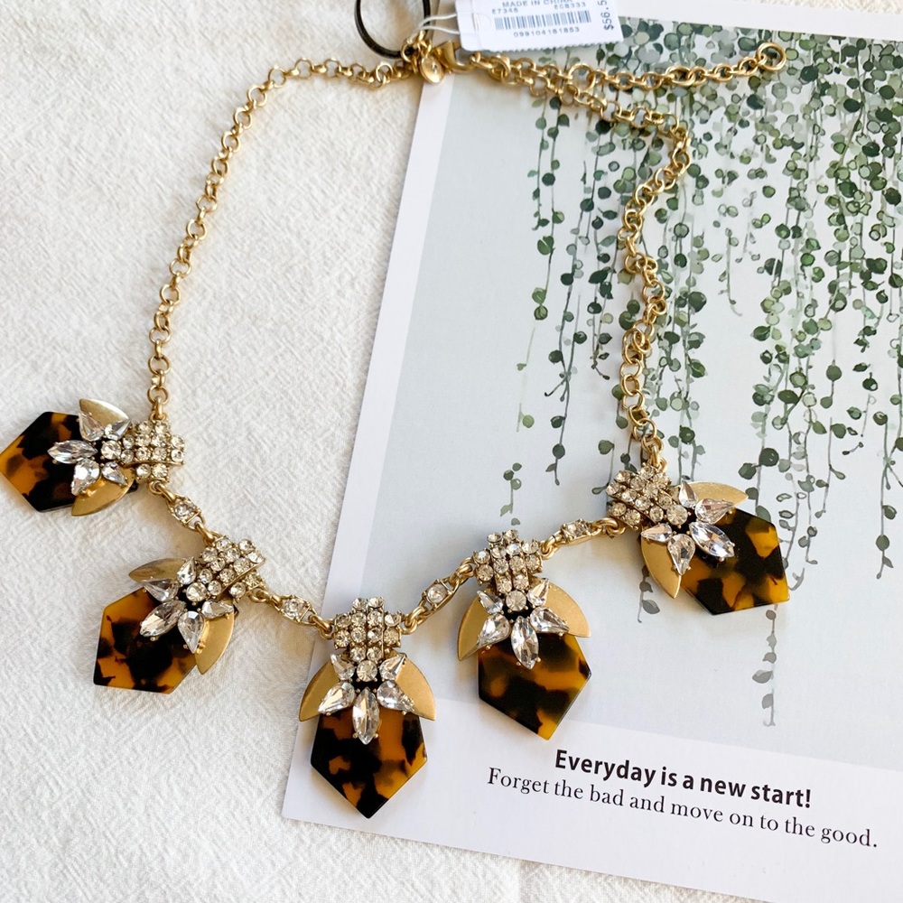 J. Crew Tortoise Statement Necklace